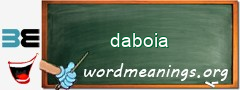 WordMeaning blackboard for daboia